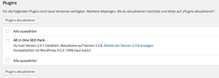 Bild zu Plugins Aktualisieren 2 - Anleitung